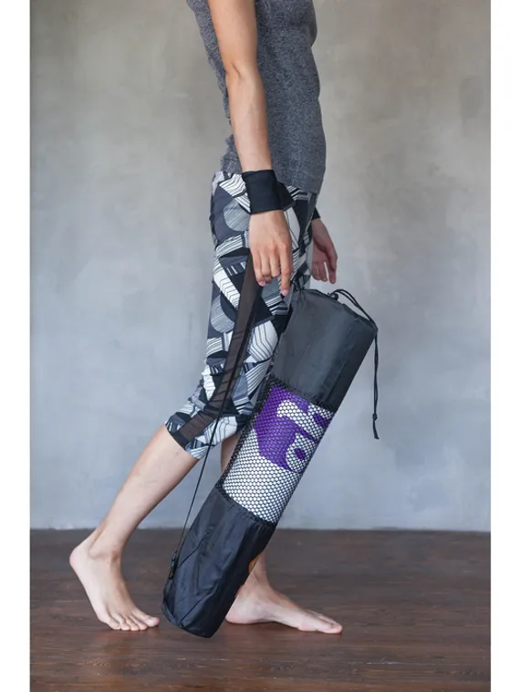 Чехол для йога-коврика, 68 × 22 см (для толщины до 6 мм), цвет чёрный