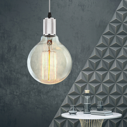 Светильник подвесной ЭРА PL13 E27 - 5 CH под лампу E27 провод 1 м хром