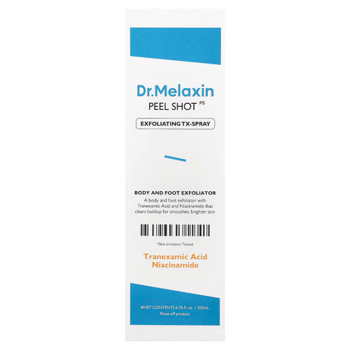 Dr.Melaxin, Peel Shot, SX-Spray, отшелушивающий спрей, отшелушивающее средство для тела и ног, 200 мл (6,76 жидк. унции)