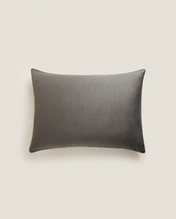 ZARA HOME ОДНОТОННЫЙ ЧЕХОЛ ДЛЯ ДЕКОРАТИВНОЙ ПОДУШКИ, СЕРЫЙ