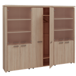 Комплект сдвоенных шкафов для документов с гардеробом ВЕКТОР