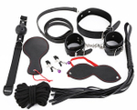 Черный BDSM набор для ролевых игр bdsm kit Muqu (8 предметов) (Цвет: черный)