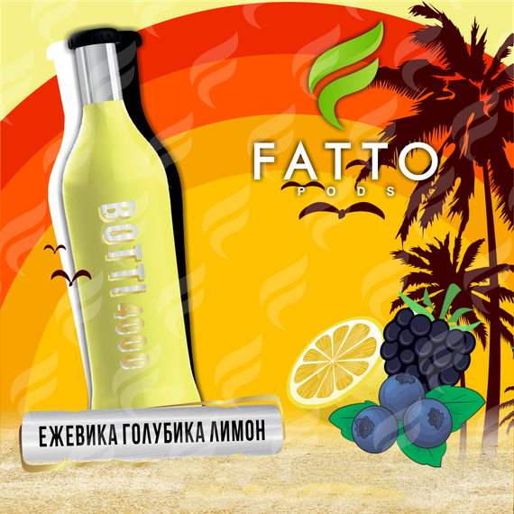 FATTO PODS BOTTI (2% nic) – Blackberry Blueberry Lemon