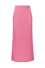 Розовая трикотажная юбка