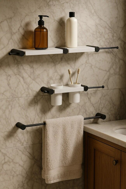 Набор STWORKI Стокгольм S36388BKW трансформер, матовый черный, полки белые