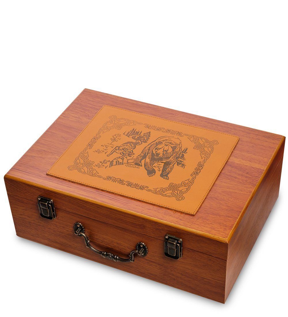 GT-48 Подарочный набор фляжка 330 мл «Охота на медведя»