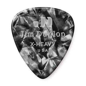 Медиаторы, 12шт, очень толстые, черный перламутр, Dunlop 483P02XH Genuine Celluloid