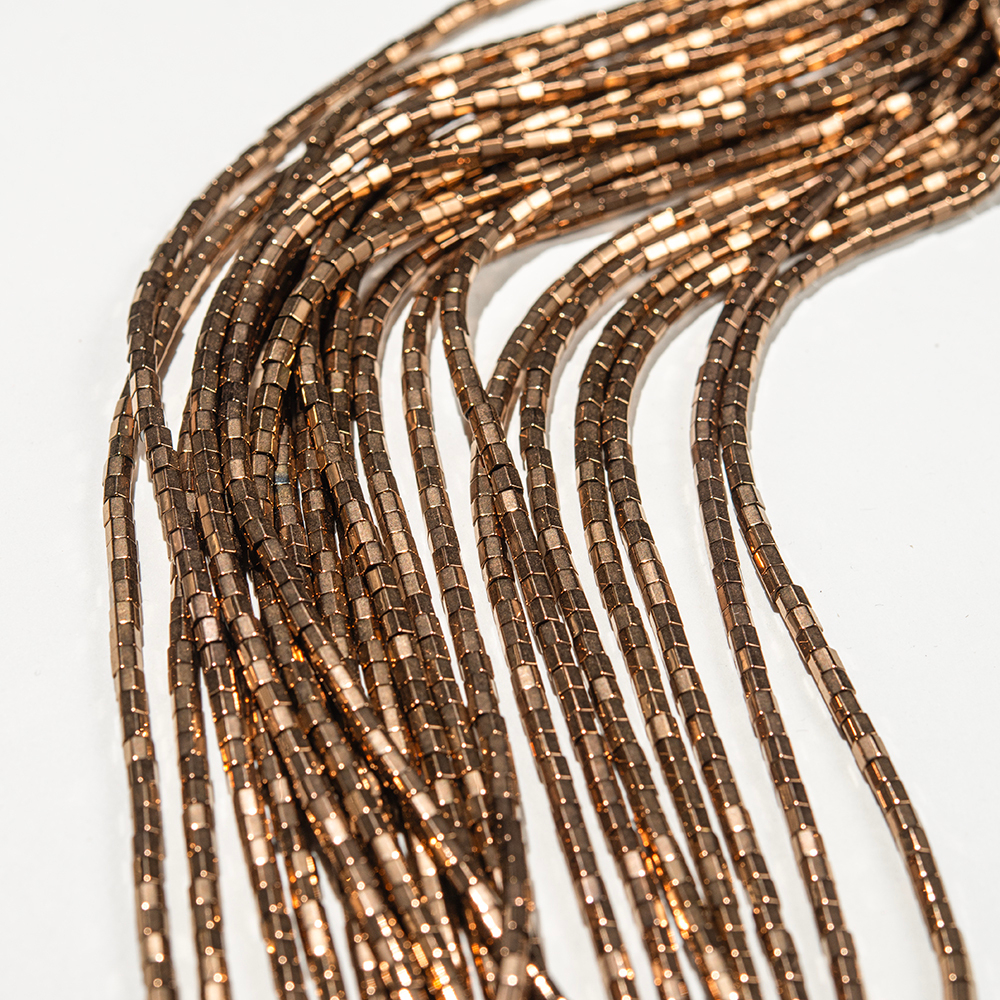 Гематин (гематит), разделитель многогранник 3мм, оттенок "Бронза"