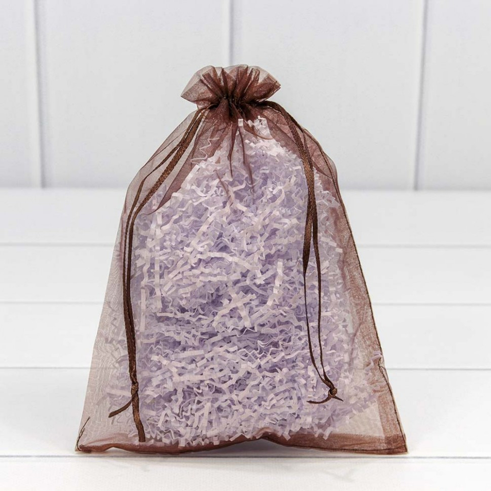 Мешочек 17х23см Органза (Коричневый)