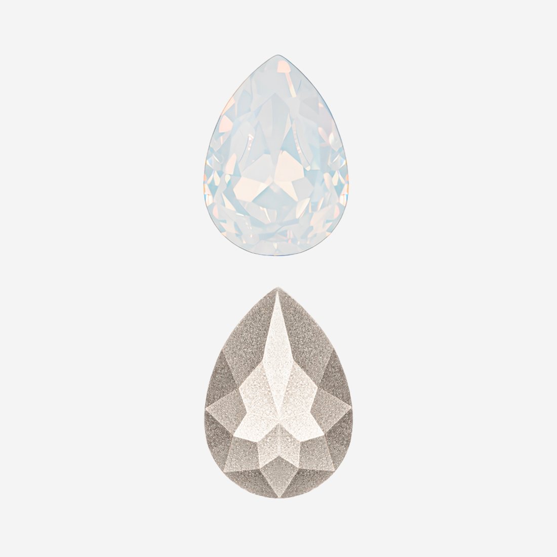 Кристалл Капля (Drop), оттенок "Белый Опал"/"White Opal", 10*7мм