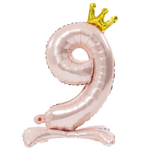 Шар фольгированный Цифра 9 81 см (Розовый)