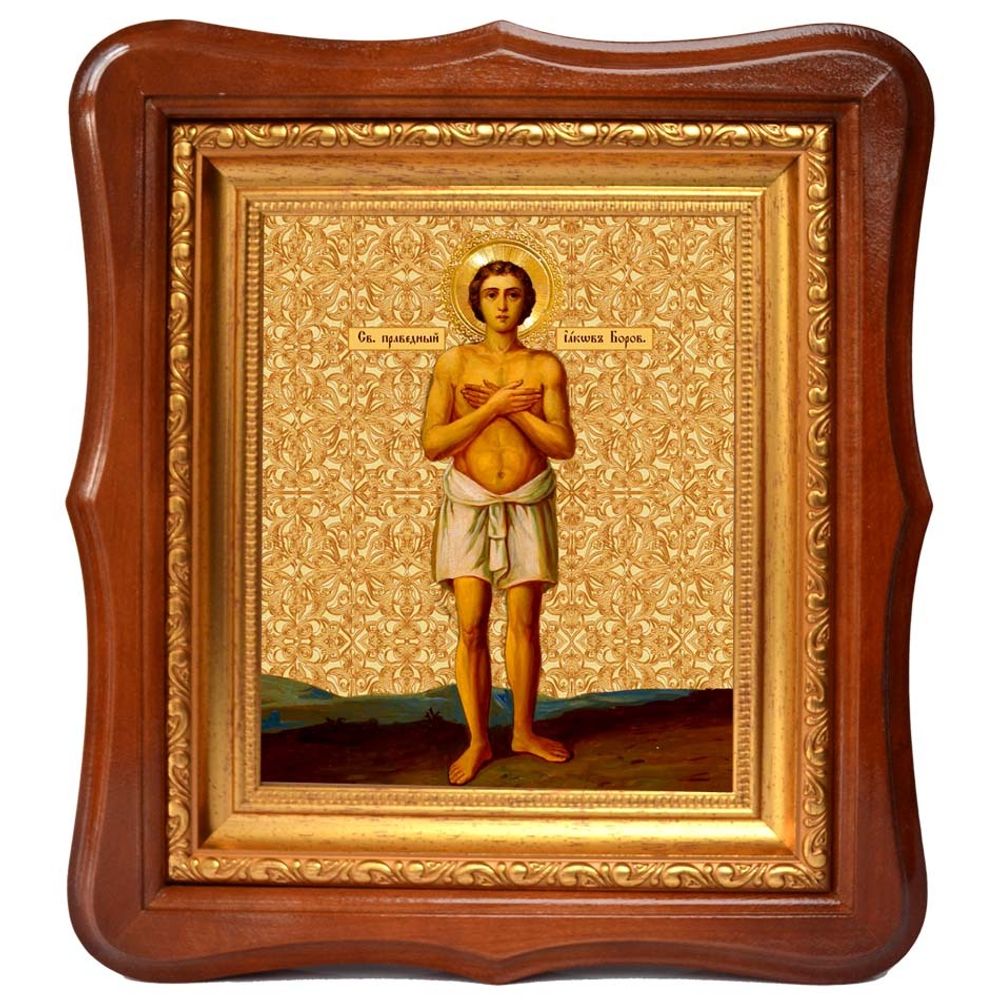 Иаков Боровичский Новгородский праведный. Икона на холсте.