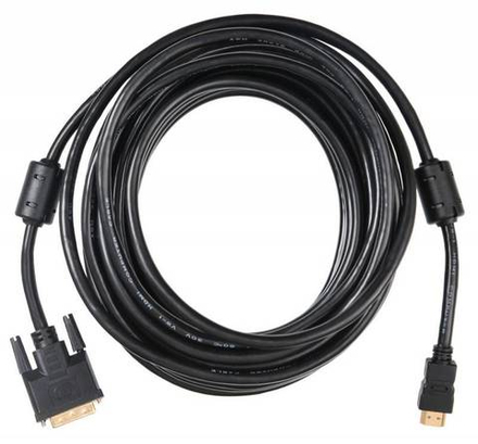 Кабель Buro HDMI-19M-DVI-D-10M HDMI (m) DVI-D (m) 10м феррит.кольца черный