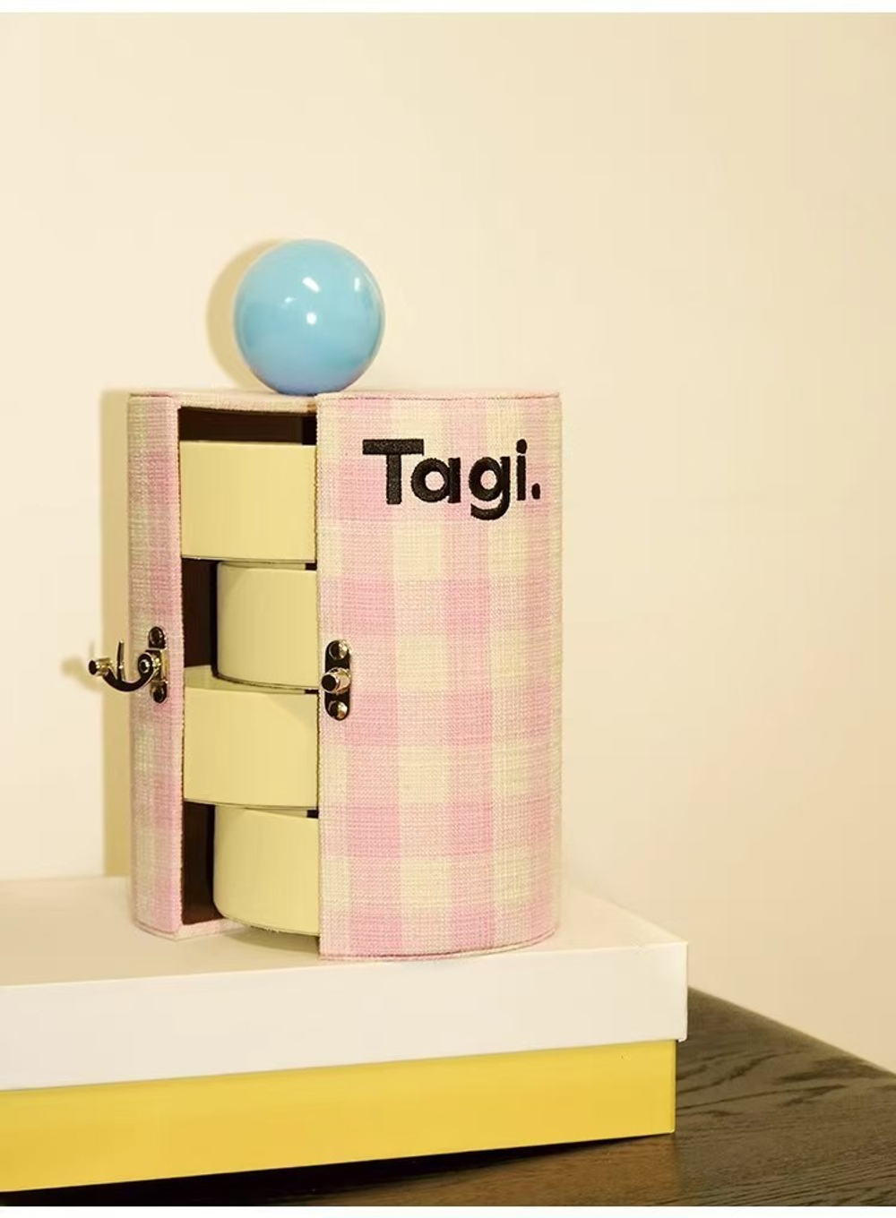 Шкатулка "розовая клетка"