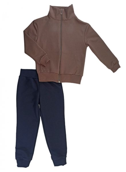 Спортивный костюм 0209/65 коричневый, т.серый