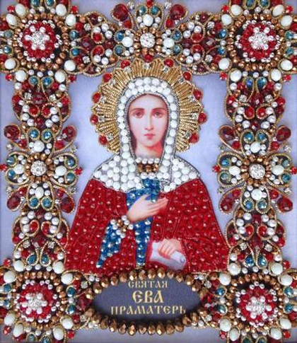 Ии-64 Набор для вышивания хрустальными камнями Святая Ева