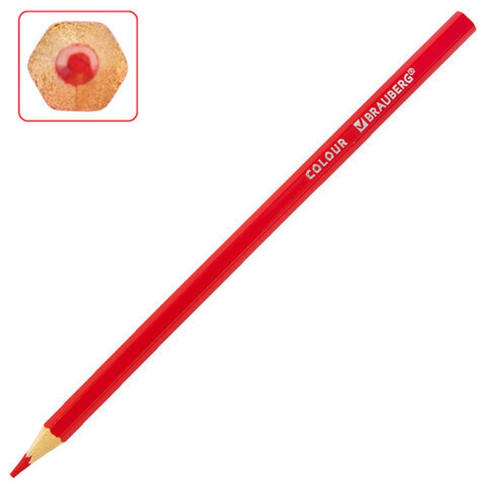 Карандаши цветные мягкие BRAUBERG АКАДЕМИЯ, 12 цветов, шестигранные, грифель 3 мм, 181864