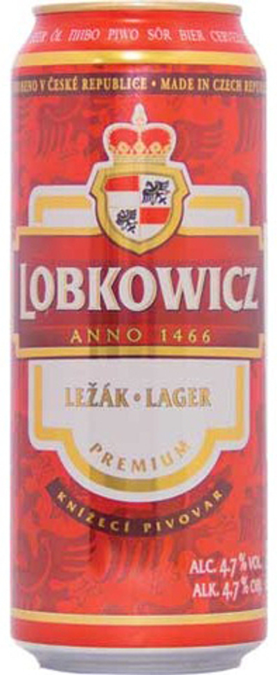 Пиво Лобкович Премиум / Lobkowicz Premium 0.5 - банка