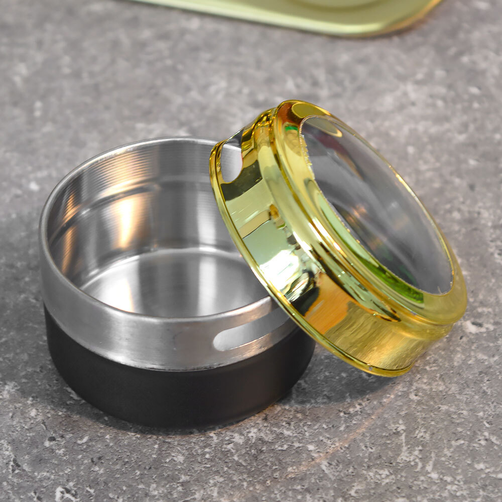 Набор для специй 7 предметов, на магните, цвет черный/золото, MB 40466