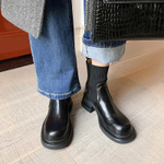 XIAOAJUE Cow Leather Ankle Boots 6cm Women"s