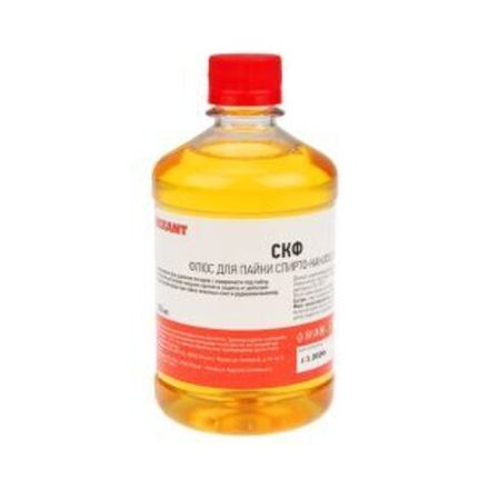 Флюс для пайки, СКФ (спирто-канифольный), 500мл, флакон REXANT