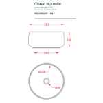 Раковина Artceram Cognac COL004 01 00 накладная 35 см