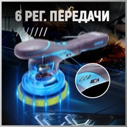 JunLong Аккумуляторный автомобильный полировщик 6 скоростей, 2 батареи 2000 мАч