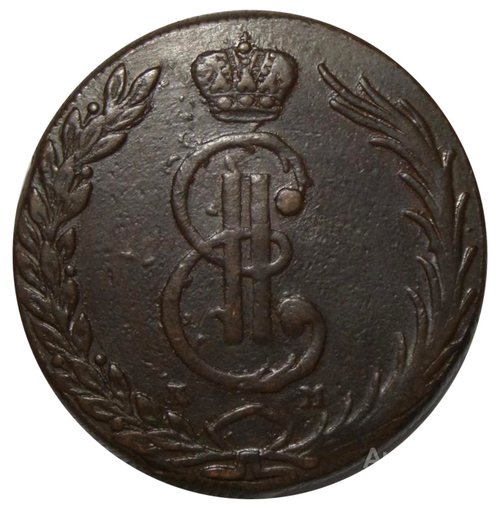 10 копеек 1769 года, Екатерина II. Сибирская монета. КМ. Медь. VF-XF