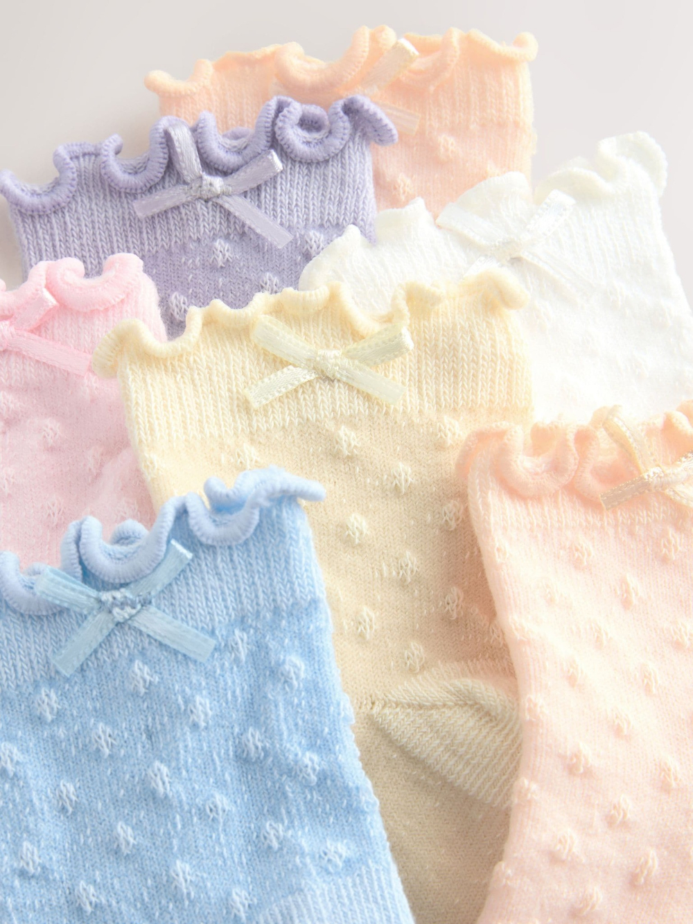 Носки для малышей Next E48-277, 3 шт., Белый, Светло-розовый, Сиреневый, Голубой