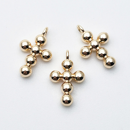 Подвеска Крест, цвет золото, размер 14,5*9 мм, цена за 1 шт