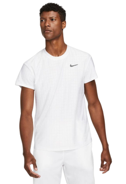 Мужская теннисная футболка Nike Court Breathe Advantage Top - white/white/black