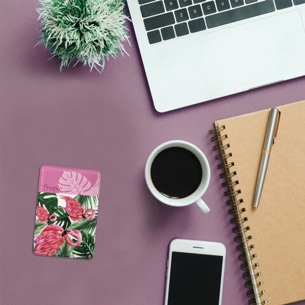 Обложка-карман для проездных документов, карт, пропусков "Tropic", 100х65 мм, ПВХ, фотопечать ассорти, STAFF, 237595