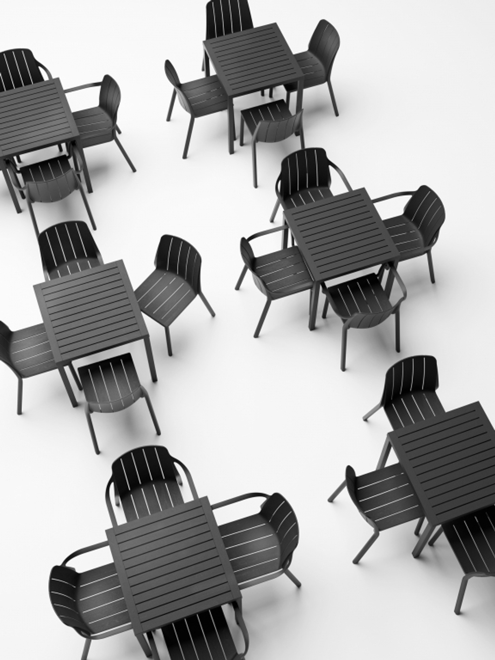 Стул пластиковый Nardi Tiberina Bistrot, антрацит