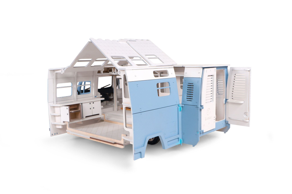 Конструктор 3D деревянный Lemmo Пикник (Домик для кукол на колесах)