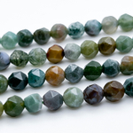 "Индийский агат" (халцедон) крупной огранки, размер около 6,5 мм, цена за нить 38 см