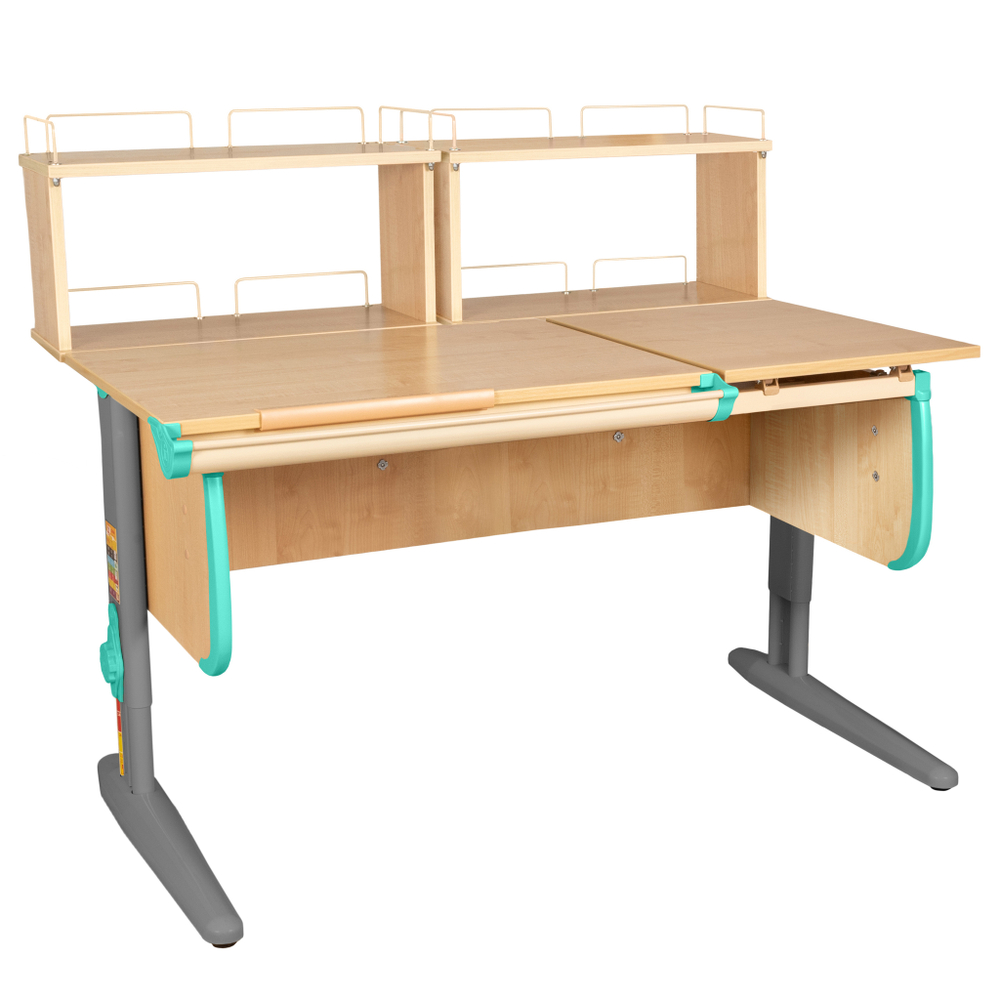 Растущая парта Дэми СУТ 25 с задними полками СУТ.15.240 (1200×880 мм)