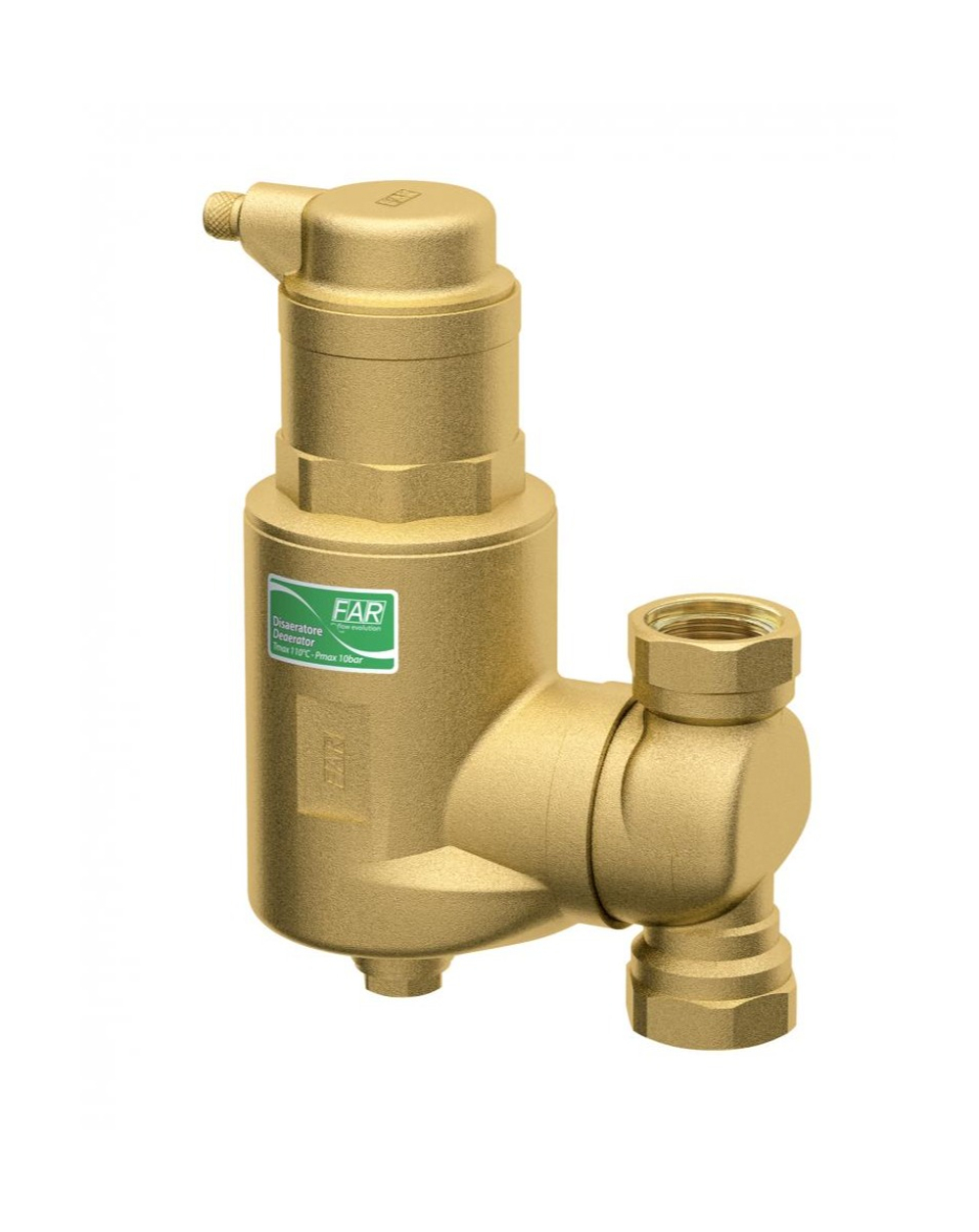 Сепаратор воздуха с поворотным соединением FAR 2253 - 1 1/4" (ВР/ВР, PN10, Tmax 110°C)