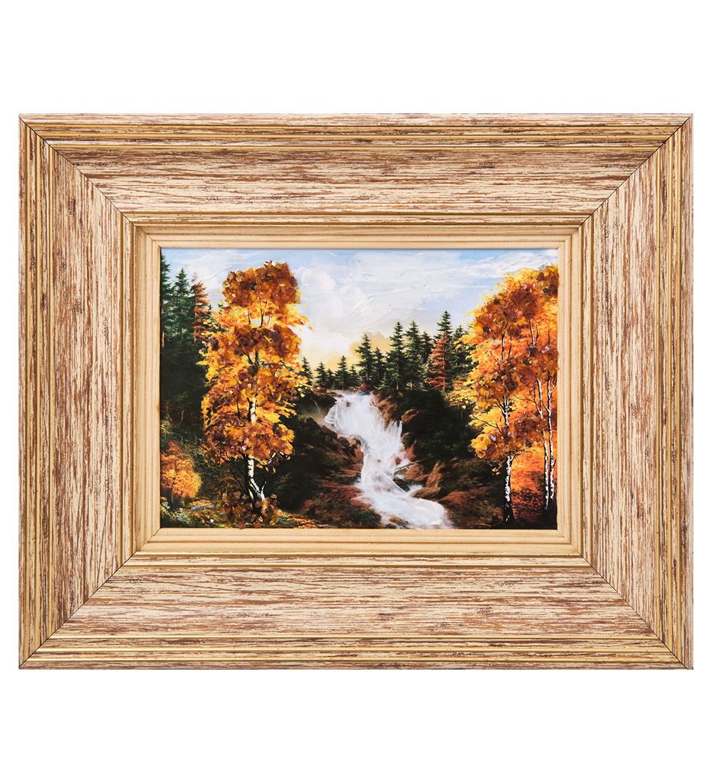 AMB-03/39 Картина «Красота природы» (с янтарной крошкой) H-32см