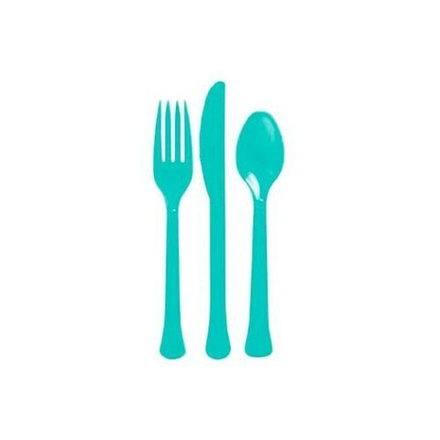 Столовые приборы премиум бирюзовые