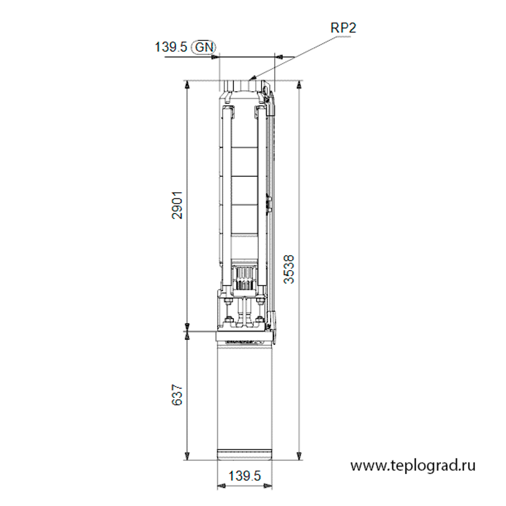 Скважинный насос Grundfos SP 9-52N 3x380 6 98699975