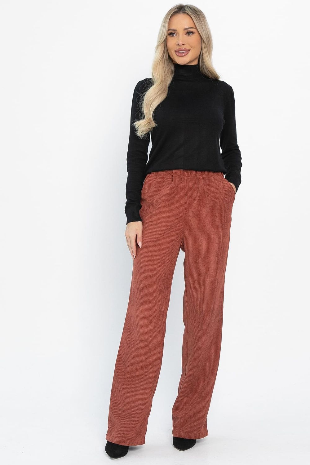 Брюки вельветовые Динара (коричневые) Б14630-39М LT Collection