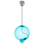 805305 Люстра COLORE 1х8W (led) E27 АЛЮМИНИЙ/ГОЛУБОЙ