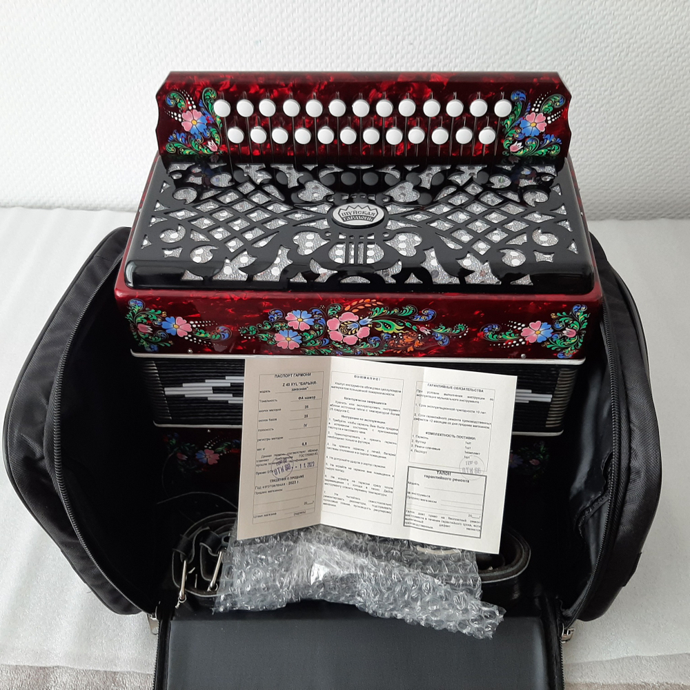 ГАРМОНЬ "БАРЫНЯ ЗАКАЗНАЯ" (Z45ХYL), ГОЛОСОВЫЕ ПЛАНКИ HARMONIKAS (ЧЕХИЯ)