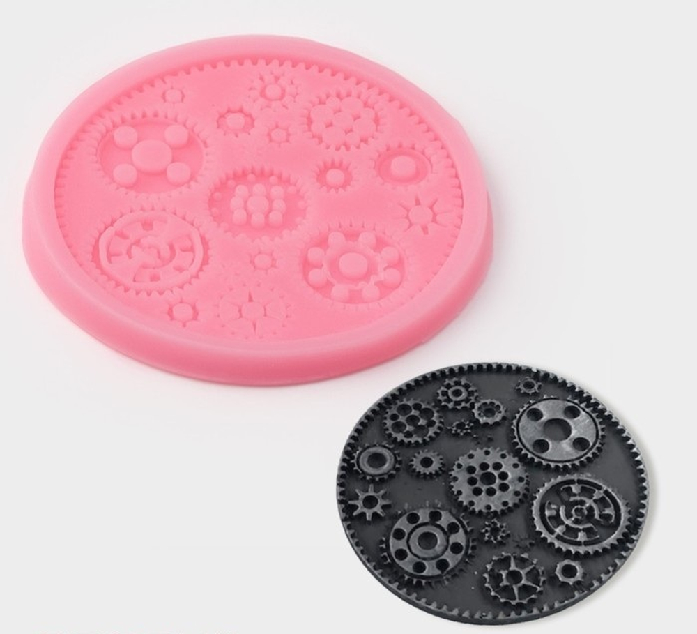 Молд силиконовый для заливки "Шестерёнки" 10,5см