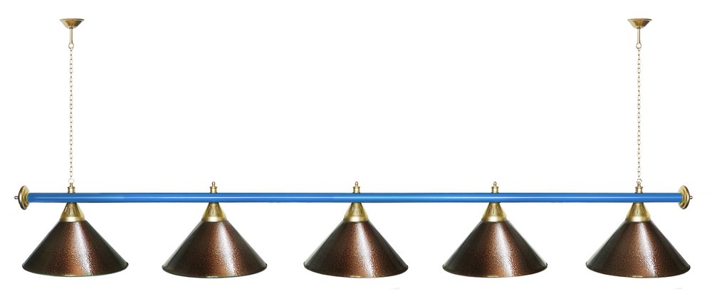 Лампа STARTBILLIARDS 5 пл. (плафоны золотые,штанга золотая,фурнитура золото)