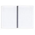 Тетрадь А4, 120 листов, BRAUBERG "Metropolis", спираль пластиковая, клетка, обложка пластик, СИНИЙ, 403389