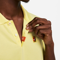 Мужское теннисное поло Nike Polo Dri-Fit Heritage Slim2 - lemon chiffon