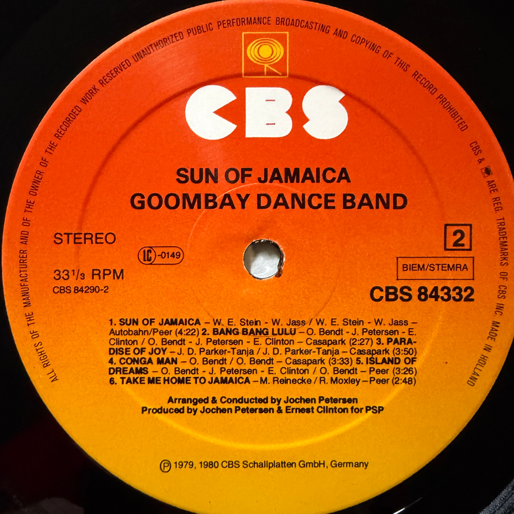 Goombay Dance Band ‎– Sun Of Jamaica (Голландия 1980г.) Т