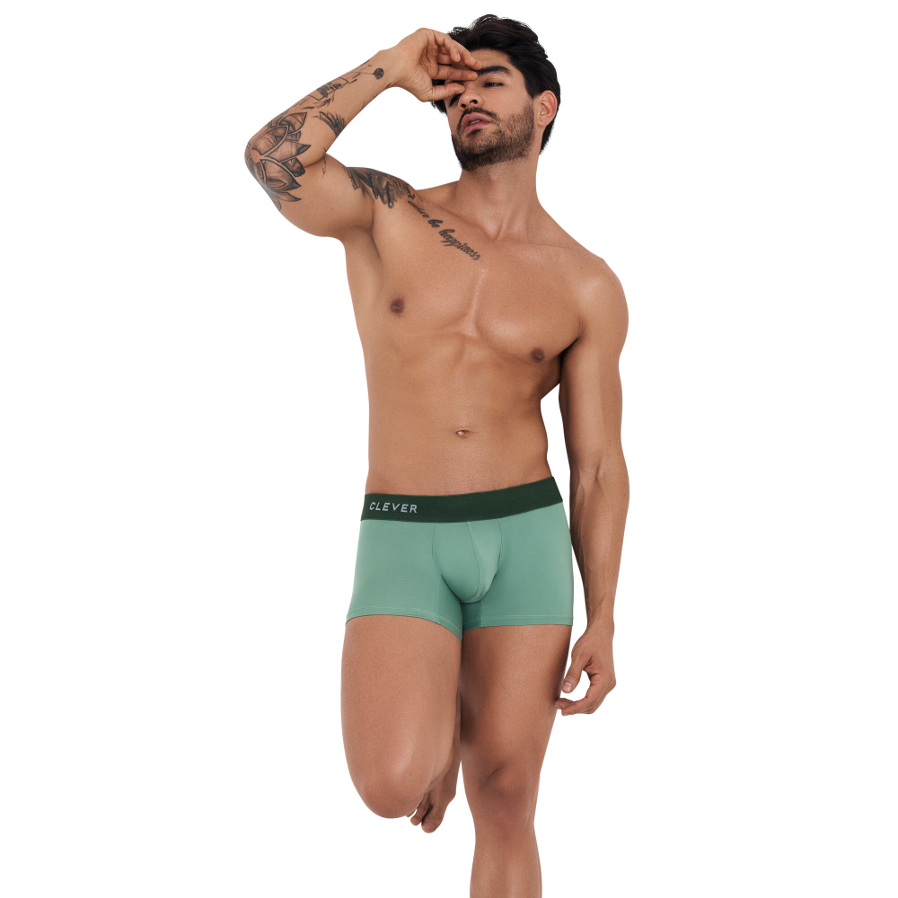Мужские трусы боксеры зеленые Clever Moda GRACE BOXER 123310
