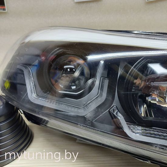 Передние фары 3D ANGEL EYES LED BLACK для BMW 3 E90 E91